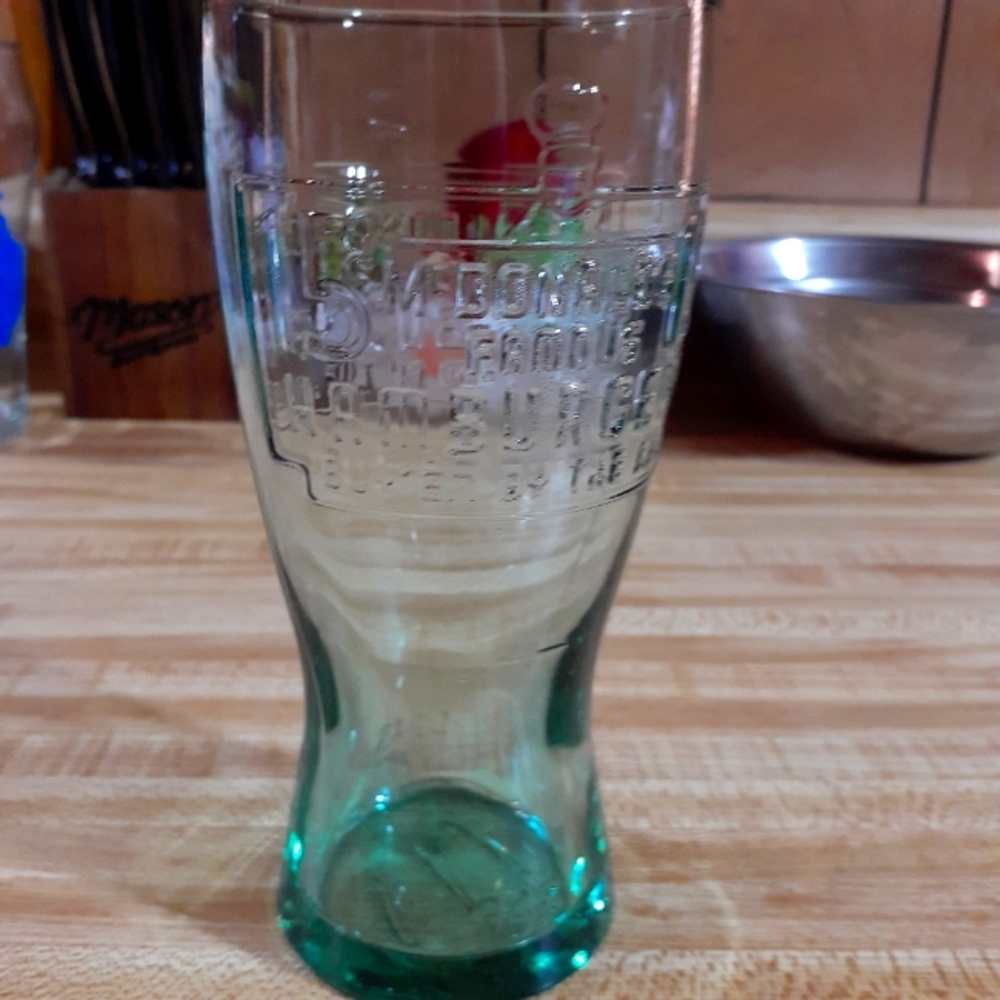 McDonald's Famous 15 Cent Hamburger Glass Cup
